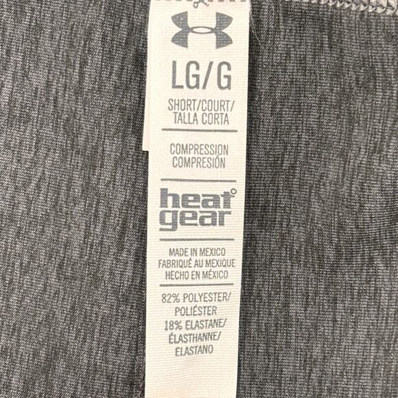 NEW Under Armour Women's HeatGear Middy Compression Shorts NWT Large Gray NWT‎ - Picture 9 of 9